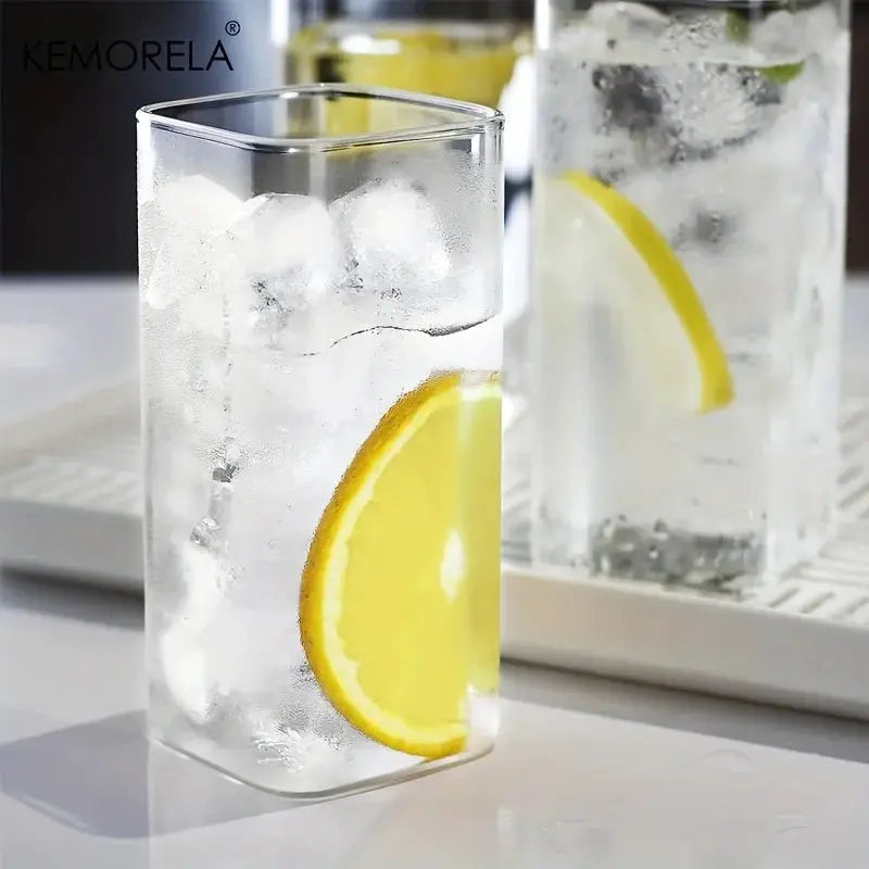 4 Pack Thin Highball Glasses 15oz And 19oz Clear Tall Drinking Glasses For Water Juice Beer Cocktails