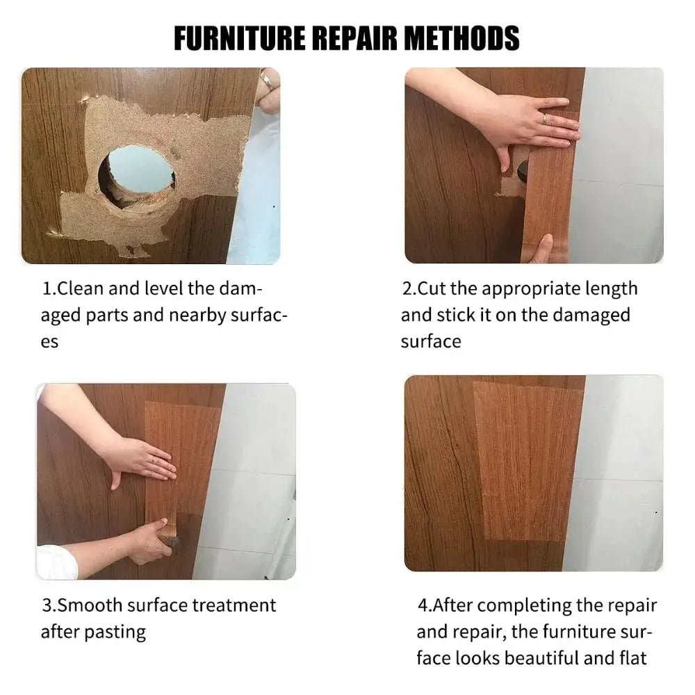 4.5M Roll Realistic Wood Grain Repair Adhesive Tape For Floors Cabinets Furniture Skirting Line Sticker Home Decoration