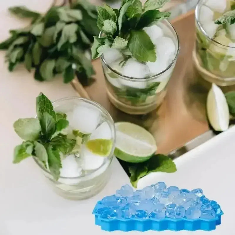 37 Cavity Silicone Ice Cube Mold Reusable BPA Free With Lids DIY Popsicle Mold Ice Tray For Ice Cubes