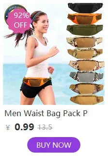 Carabiner high-strength nylon key hook with MOLLE webbing hanging system; orange waist bag among assorted colors