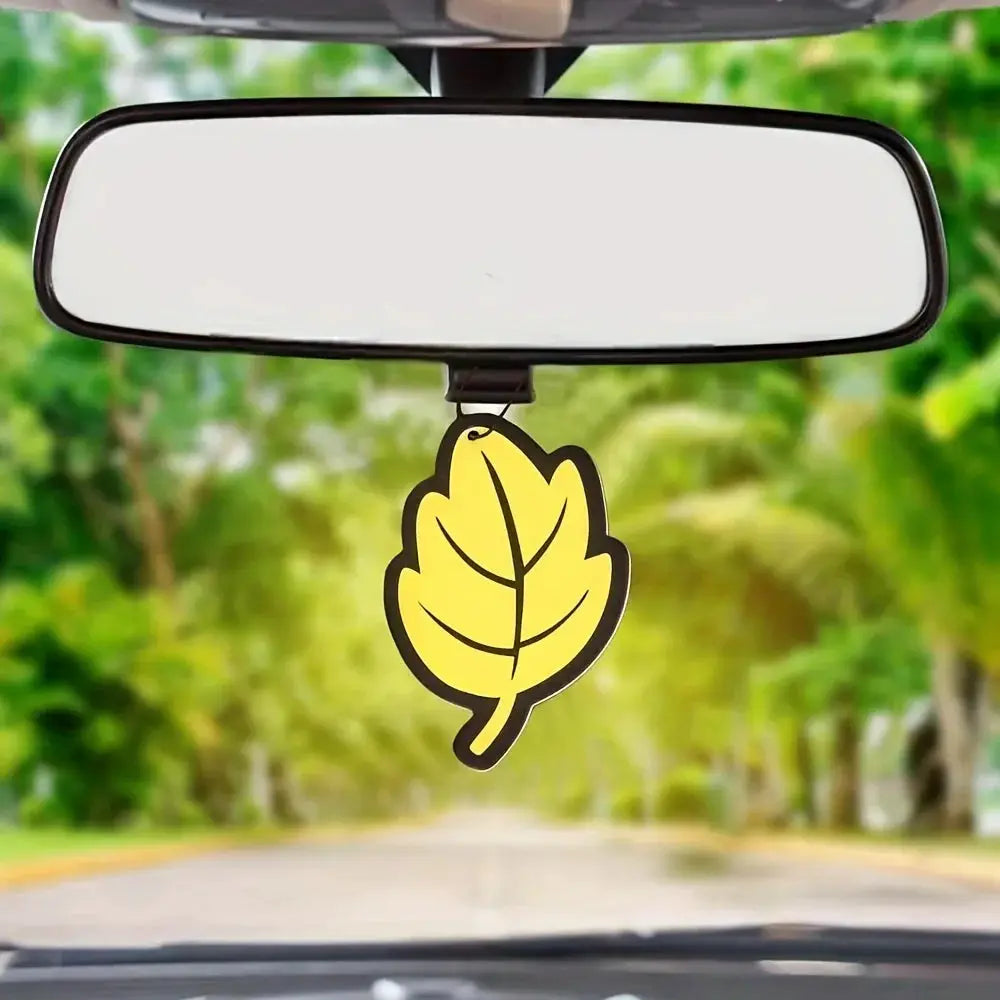 Leaf Shape Car Air Freshener Natural Scented Tea Paper Hanging Vanilla Perfume Fragrance For Auto Interior