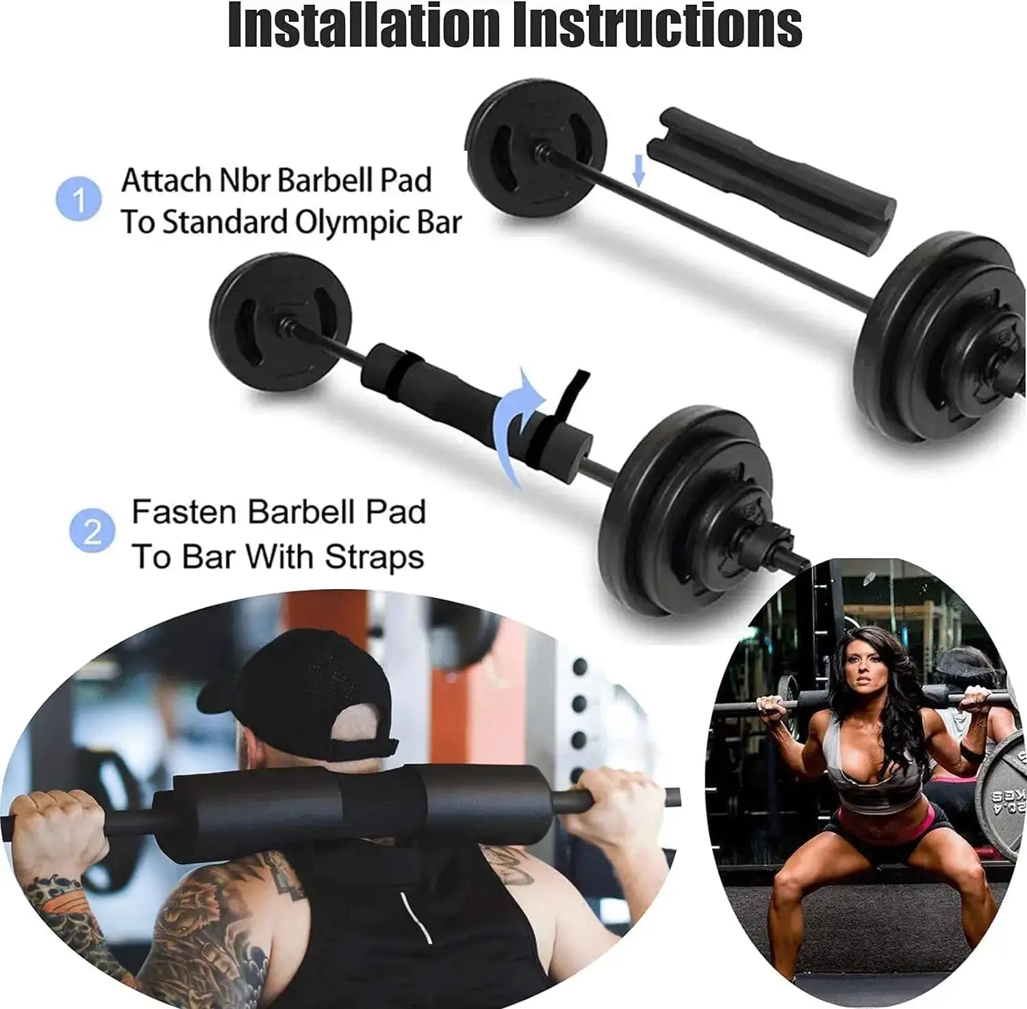 Barbell Shoulder Pads Thickened Non Slip For Gym Weightlifting Squats Neck Protection Pad For Comfort