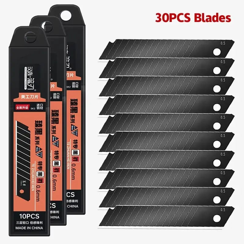 DTBD Carbon Steel Utility Knife Blades 100mm By 18mm Replacement Blades For DIY Carving Office And School