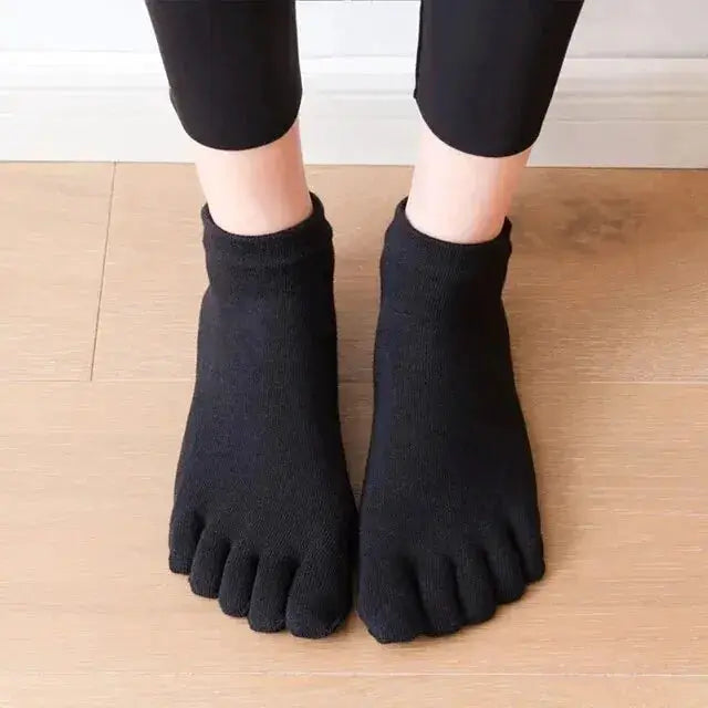 Breathable Women Pilates Socks Five Toe Silicone Non Slip Yoga Socks For Ballet Dance And Fitness Cotton Socks