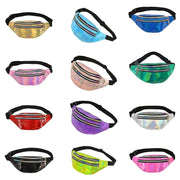 Waist bag set by Simples Market; 15 holographic fanny packs in assorted colors with black straps