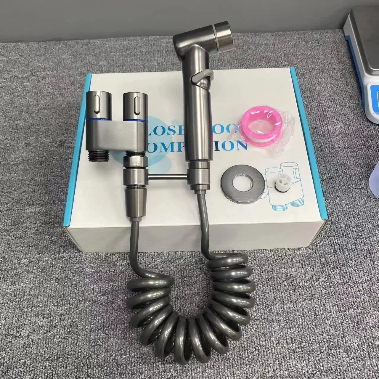 Simples Market stainless steel toilet bidet sprayer set with coiled hose