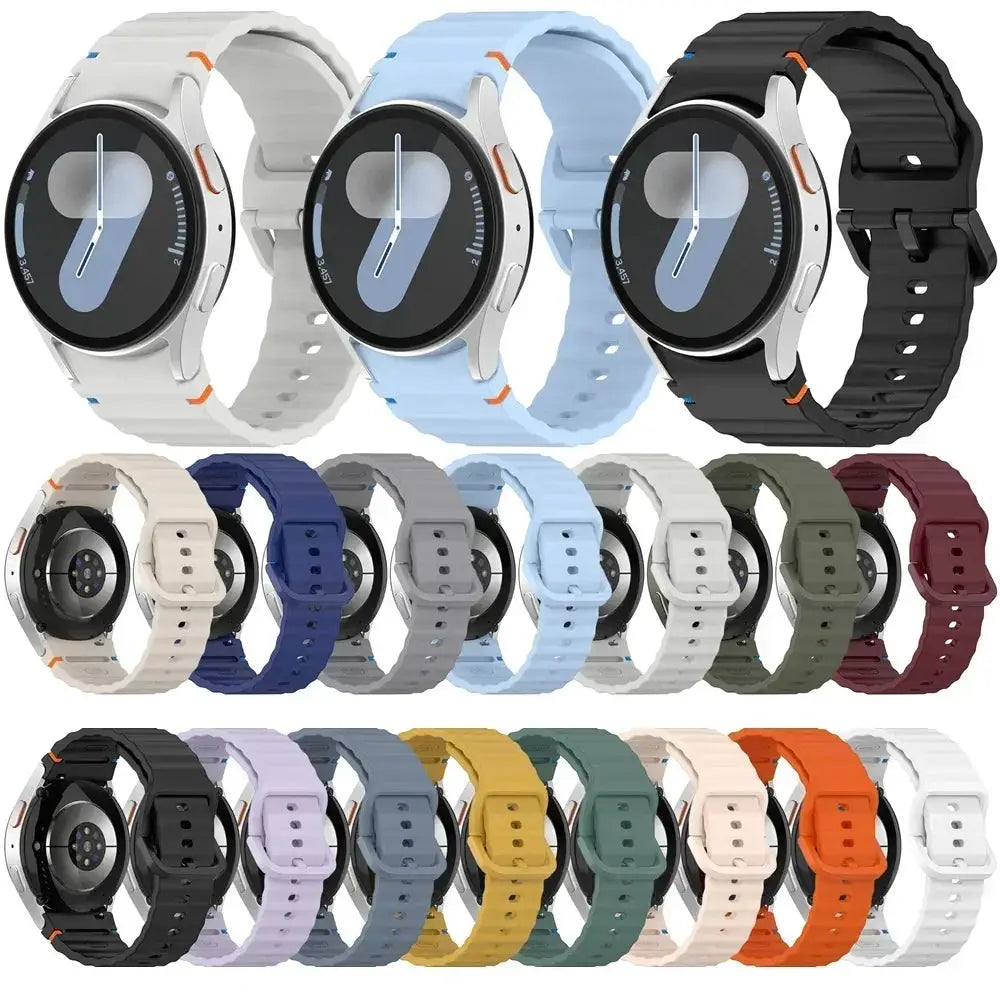 Galaxy Watch silicone strap set for Samsung Galaxy Watch 7/FE/5 Pro/6/4 44mm/40mm in assorted colors by Simples Market
