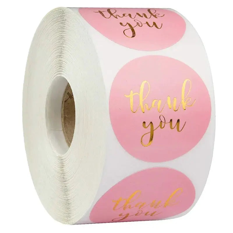 500 Pack Round Kraft Paper Thank You Stickers For Wedding Favors Gift Bags And Packaging