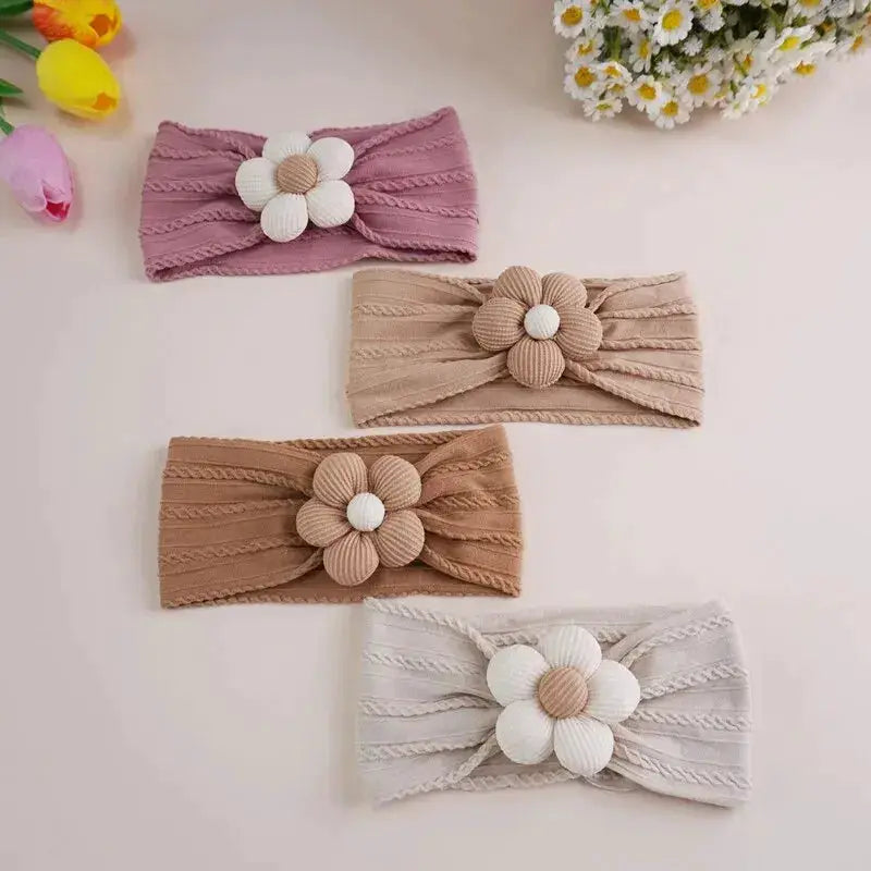 Cute Baby Headbands Flower Floral Elastic Soft Newborn Headbands For Baby Girl Children Turban Infant Hair Accessories