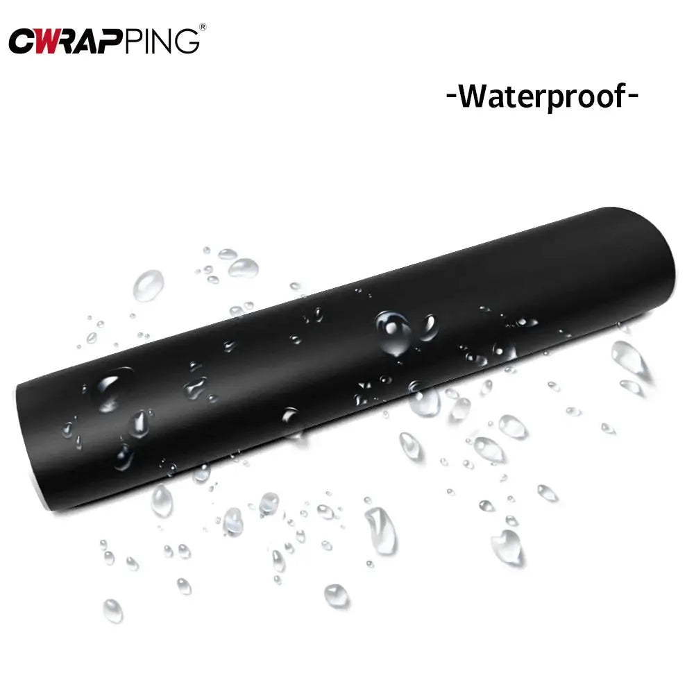 CWRAPING PVC car vinyl wrap roll, matte black waterproof film