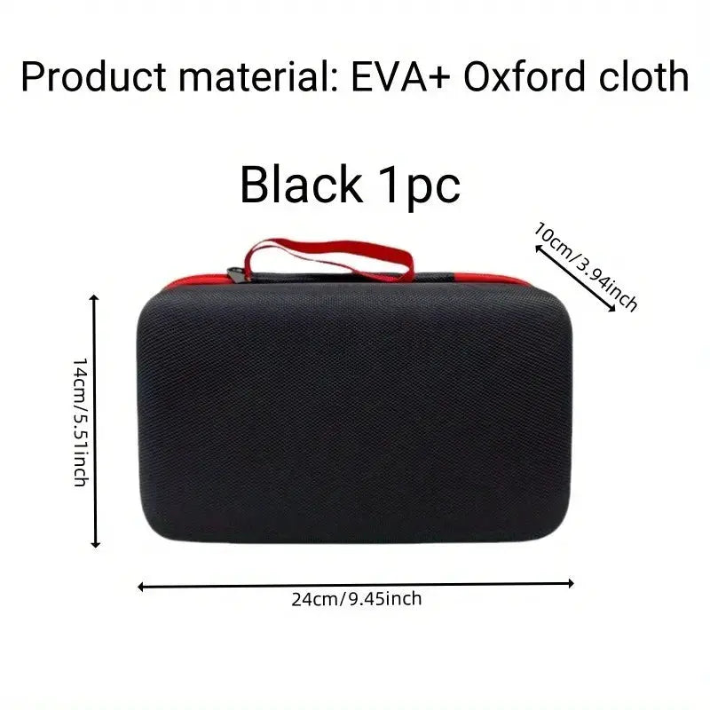 Tool organizer case, black EVA material with red zipper, by Simples Market, 24x14x10 cm