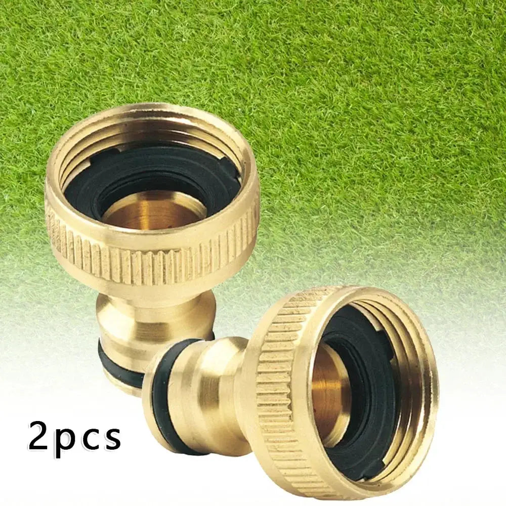 Two Piece Garden Faucet Adapter Three Quarter To One Half Inch Quick Connect Hose Tap Fittings For Outdoor Irrigation