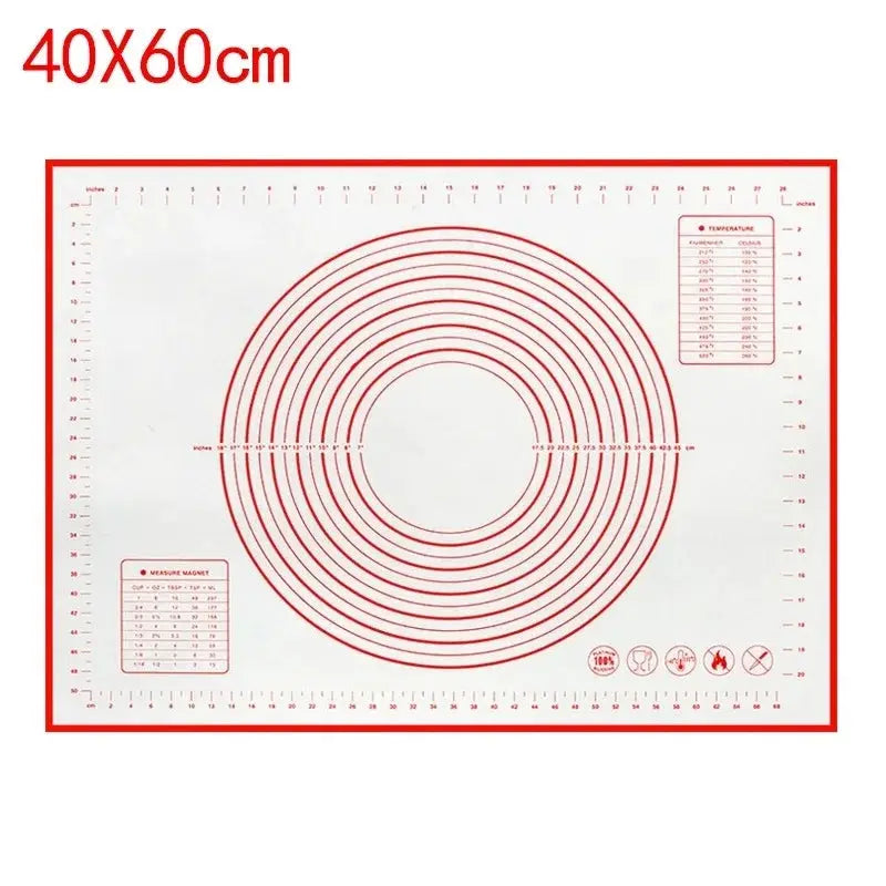 UNTIOR Silicone Baking Mat And Kneading Pad Nonstick Dough Mat For Pizza Cake Pastry Baking