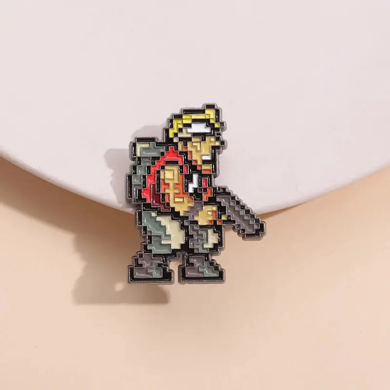 Shooting Game Enamel Pin Zinc Alloy Backing For Clothing Anime Fans Gift Stylish Collectible