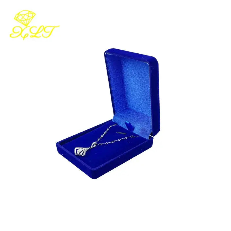 Velvet Jewelry Box For Pendant Display And Necklace Storage Gift Box Carrying Case Ideal For Jewelry Presentation
