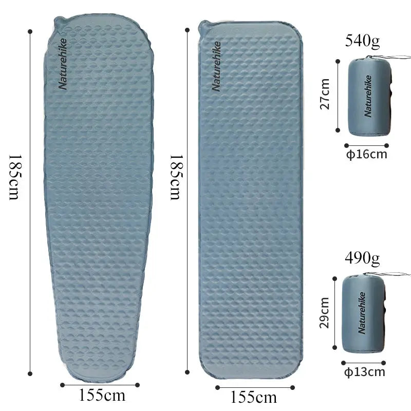 Naturehike 2024 Ultralight Folding SelfInflating Air Mattress For Camping Quick Setup Portable Inflatable Bed