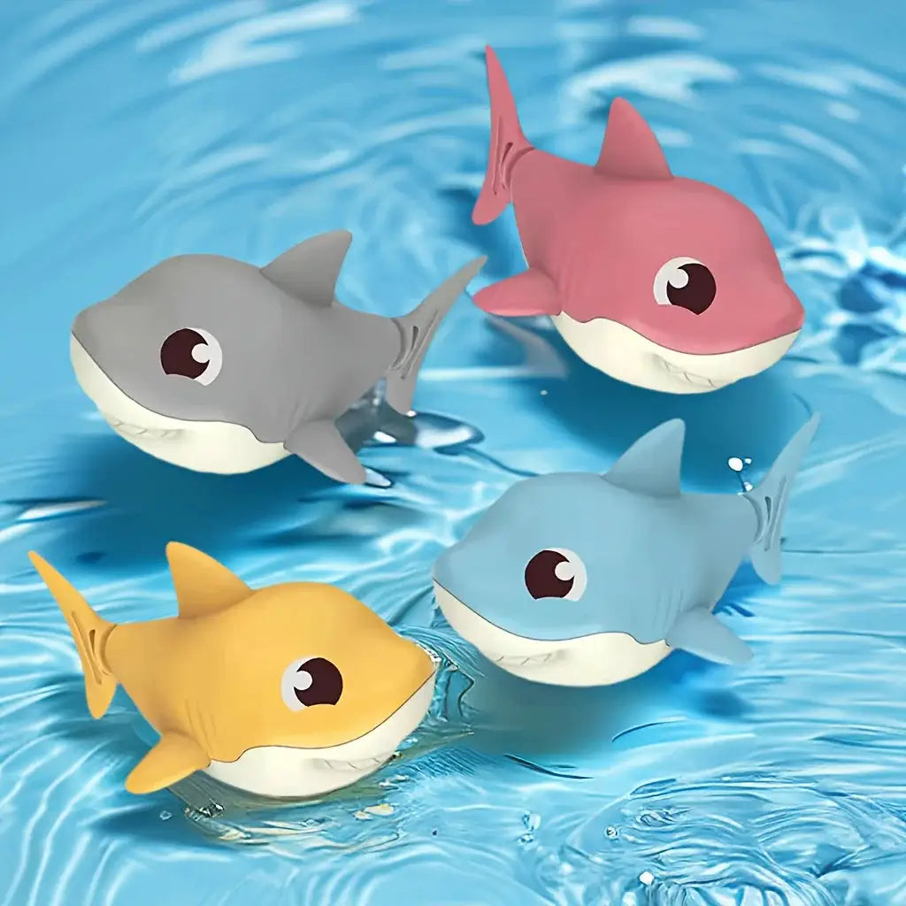 Wind Up Chain Shark Bath Toy For Kids 0 To 12 Years Beach Outdoor Water Play Shower Toy