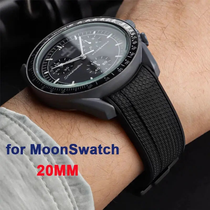 Joint MoonSwatch 20mm Diving Strap for Omega X Swatch Men Women Arc Curved End TPU Rubber Bracelet for Rolex Watch Band 2028