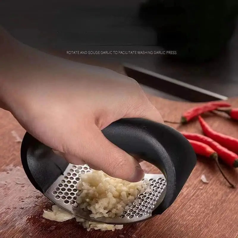 Stainless Steel Garlic Press Manual Garlic Mincer Crusher For Efficient Kitchen Prep Tool