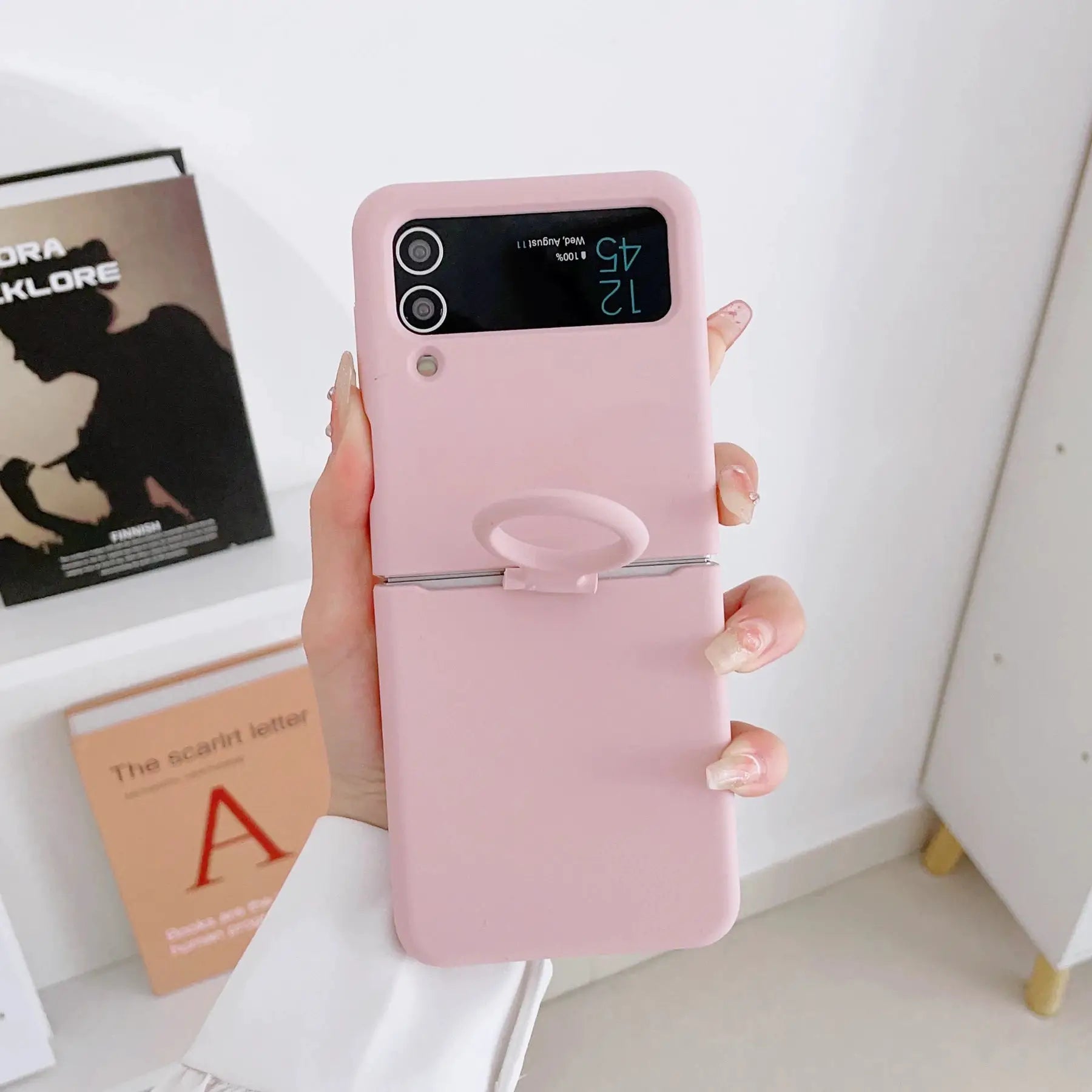 Liquid Silicone Ring Holder Case For Samsung Galaxy Z Flip Series Full Coverage And Easy Grip