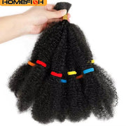 Simples Market Afro Kinky Bulk Hair 12in synthetic black Afro twist braiding hair, 1 pack (10 strands)