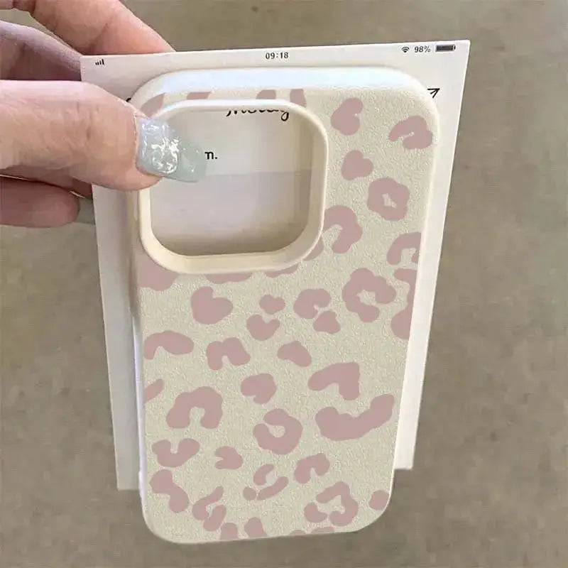 AuroraGuard Leopard Print Lichee Textured TPU Case For iPhone 11 To 16 Pro Max XR XS Lightweight Minimalist Protection
