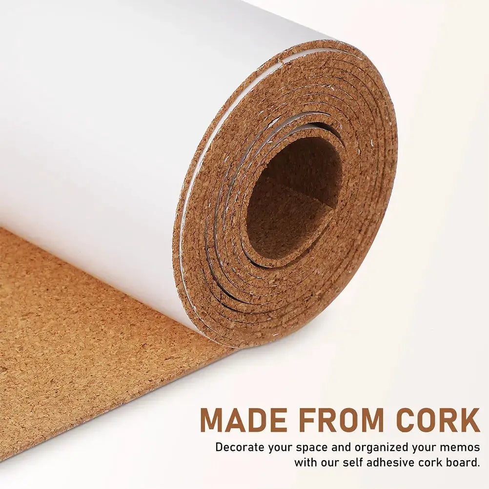 CorkCraft Self-Adhesive Cork Roll 20x200cm For DIY Projects Wall Decor And Bulletin Boards