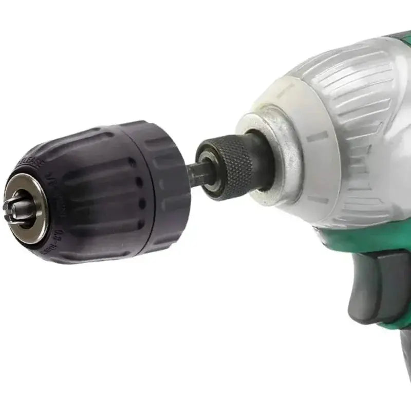 Keyless Drill Chuck Converter 3/8-24 UNF Thread Quick Change Adapter With 1/4 Inch Hex Shank