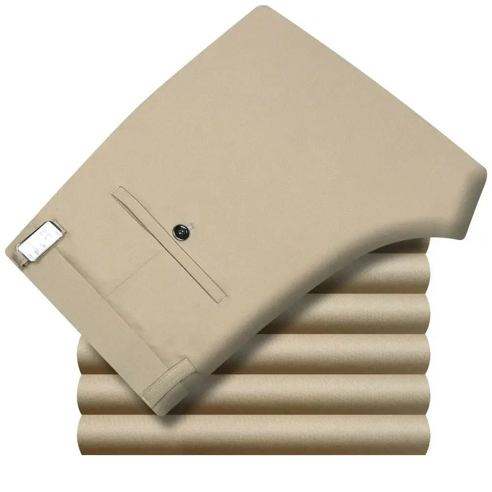 Simples Market 3/4 length men's shorts, beige quick-dry ice silk nylon-stretch with elastic waistband