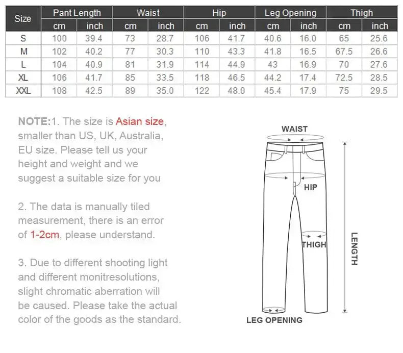 Maden men's vintage linen-blend chinos with elastic waist in khaki, shown with a size chart and pant diagram.