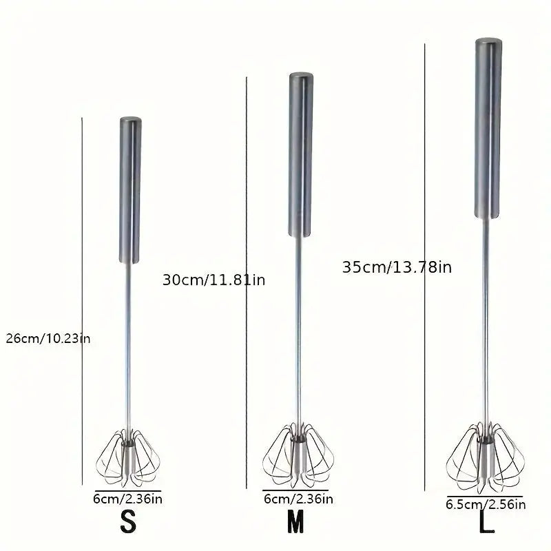 Stainless Steel Egg Beater Semi Automatic Kitchen Mixer For Effortless Egg Beating And Cream Mixing