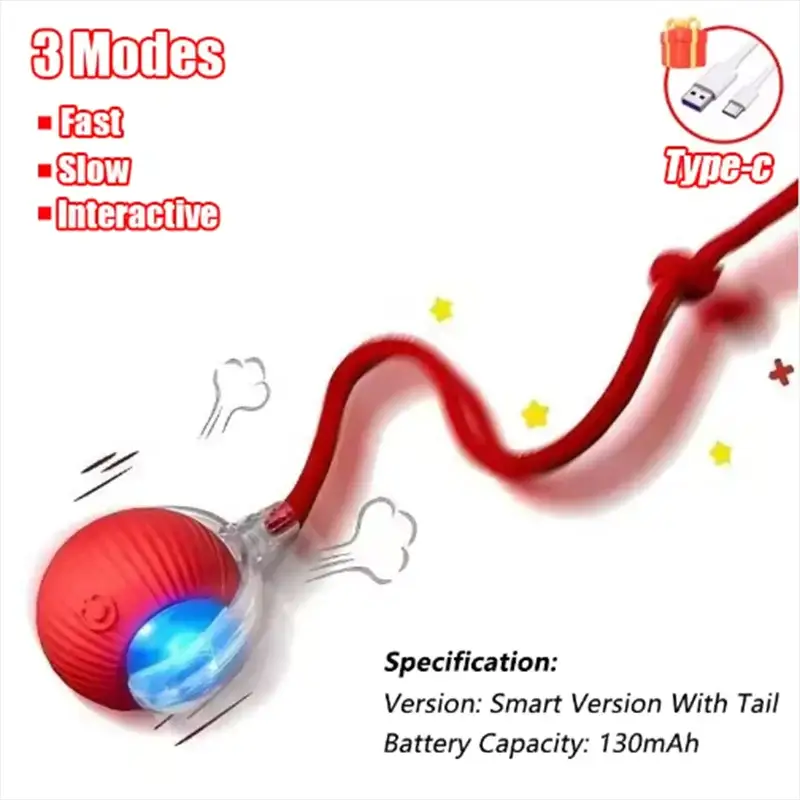 Intelligent Interactive Cat Ball For Obstacle Avoidance Durable Long Lasting Easy To Clean Pet Toy For Cats