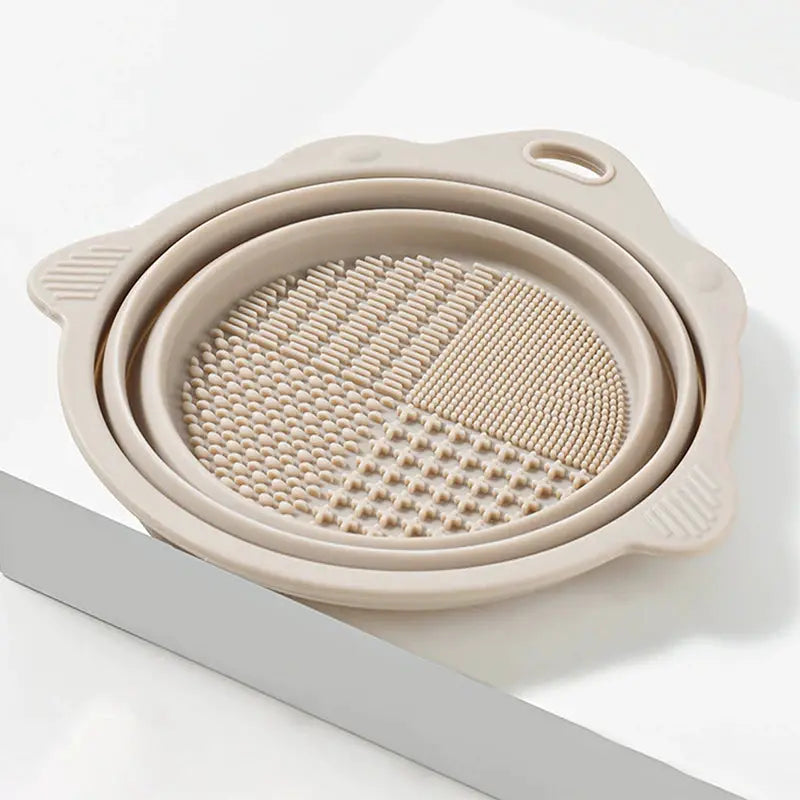SiliconeCare Makeup Brush Cleaner Cleaning Bowl Tool Set Gentle Wet And Dry Cleaning Without Hurting Bristles