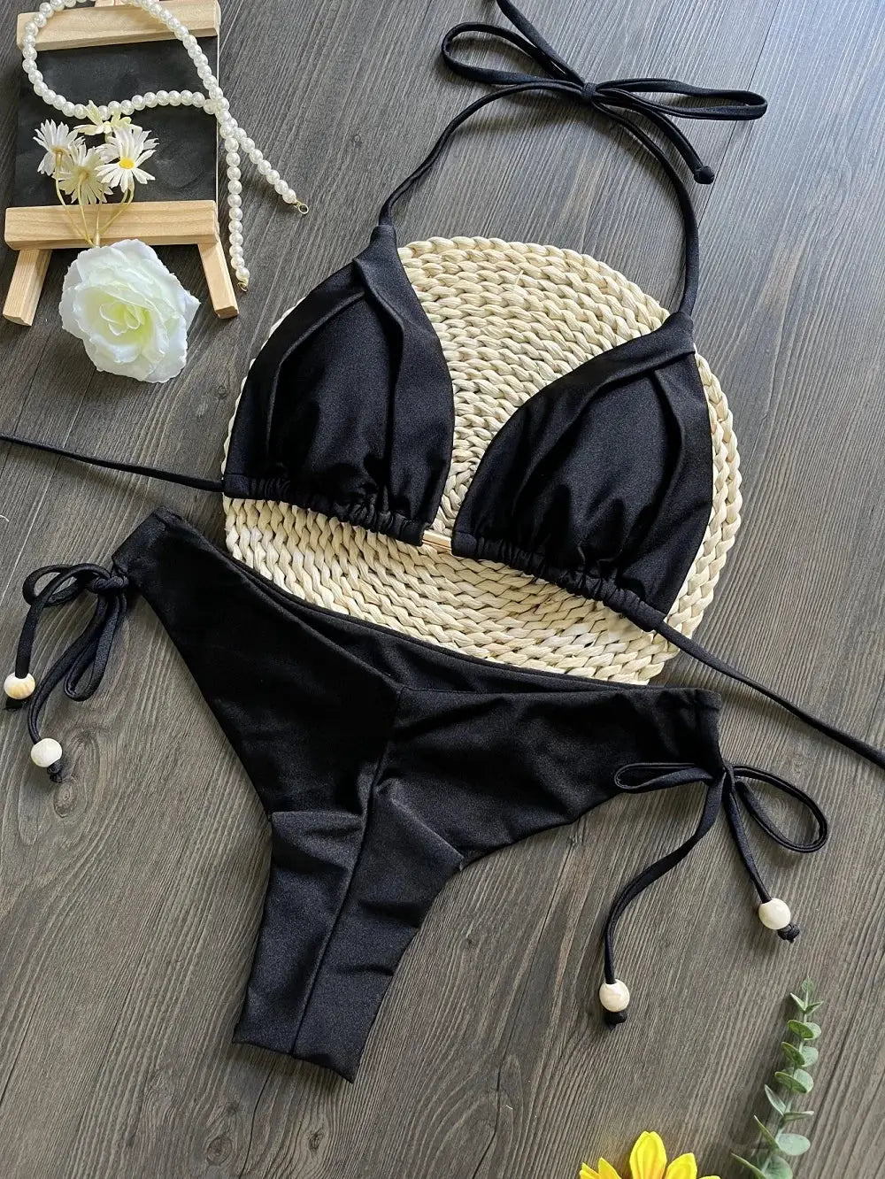 Ruotongsept 2025 New Sexy 13 Color Triangle Bikini Set For Women Push Up Brazilian Swimwear Beachwear