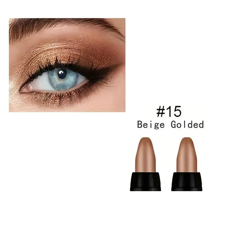 LustreLux 16 Colors Pearlescent Eyeliner Set Waterproof Long Lasting Glitter Eye Makeup