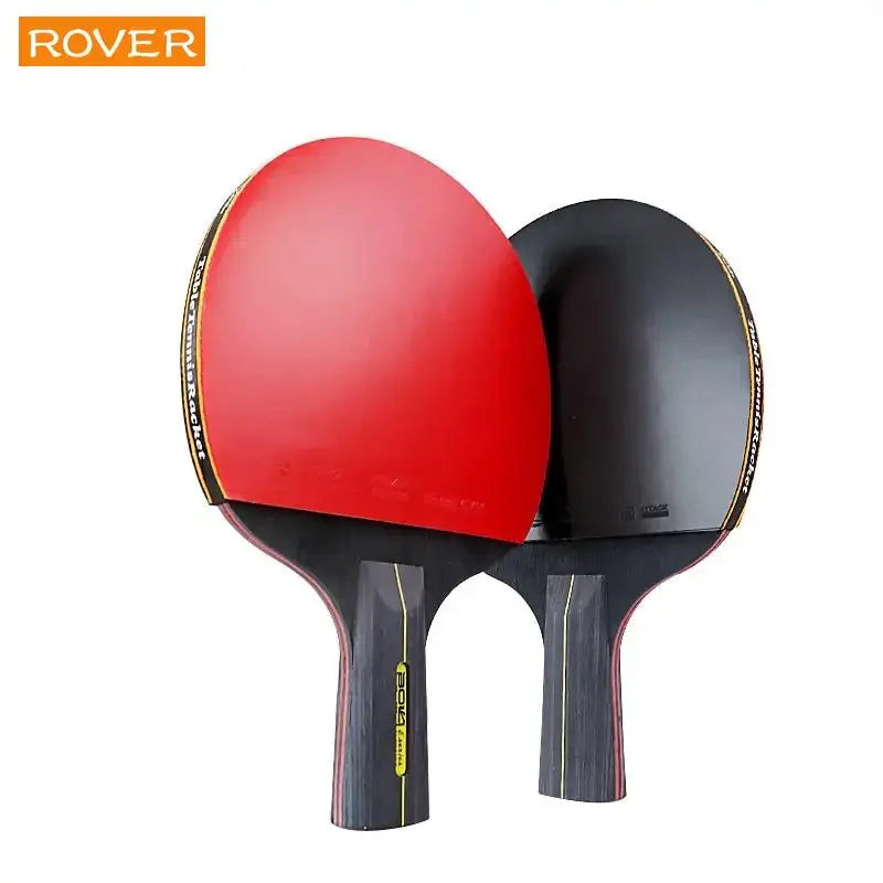 6 Star Table Tennis Racket Set 2 Pieces Professional Ping Pong Rackets Pimples In Rubber High Quality Blade Bat With Bag