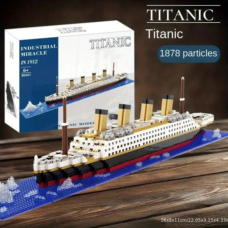 Titanic Cruise Ship Miniature Building Block Set for Couples Gifts Boutique Decor Display
