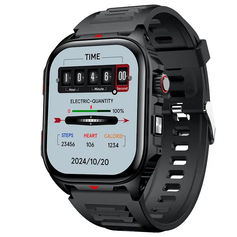 Bluetooth Smart Watch With Call And Heart Rate Monitor Fitness Tracker 2.01 Inch HD Touch Screen IP68 Android