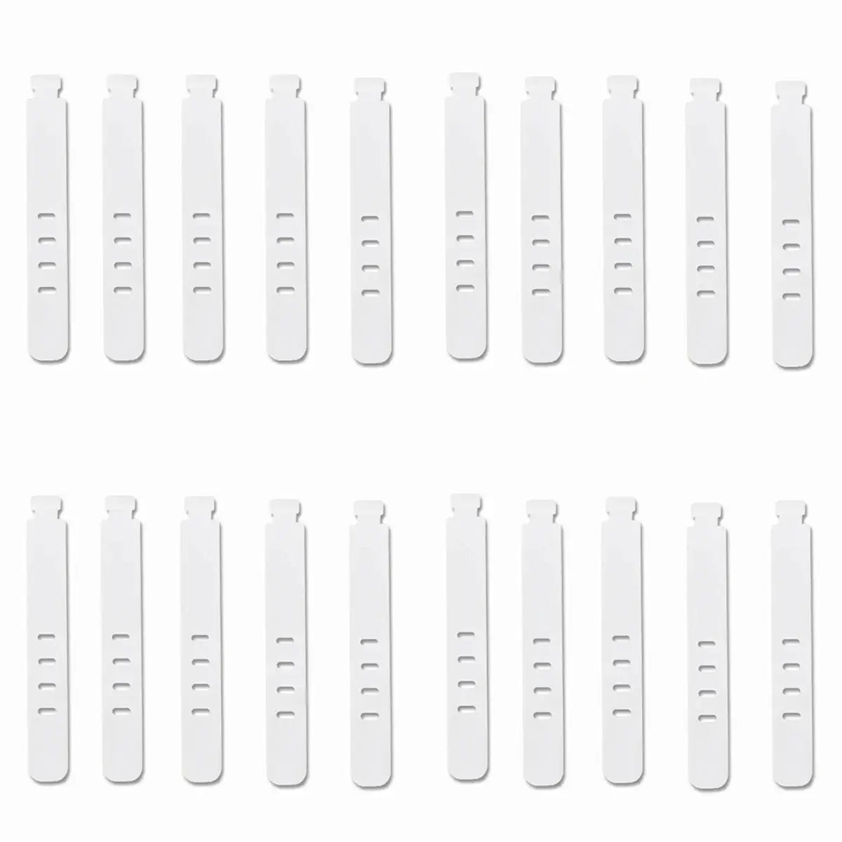 Cable ties silicone white reusable wire holder straps, Simples Market 24-piece set