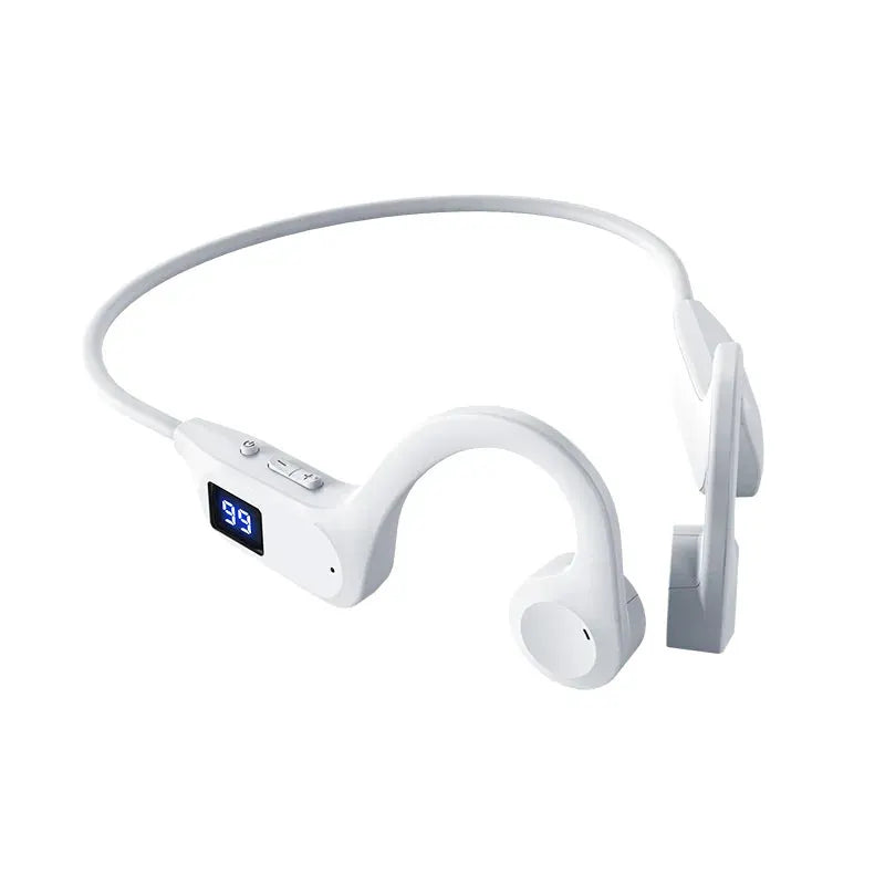 X7 Wireless Bluetooth Earphones Sports Style With Air Conducting LED Battery Display And Memory Card Support