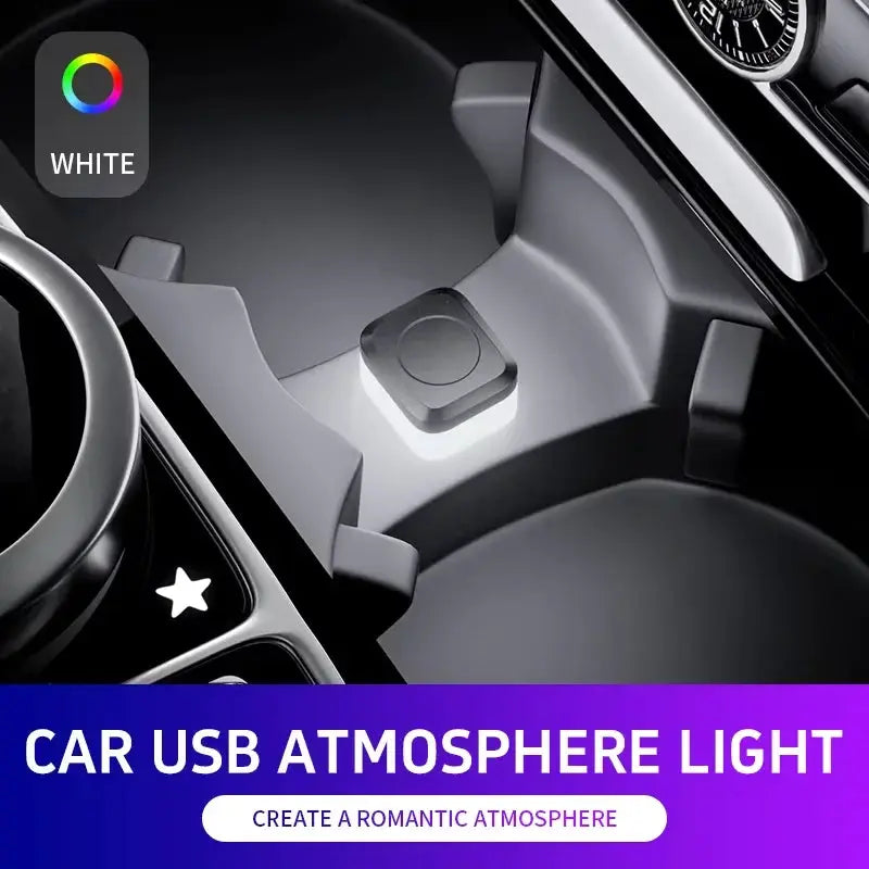 USB Car LED Mood Lamp Interior Ambient Light Plug And Play Universal Reading Lamp Decor Strip