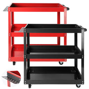 Heavy Duty Rolling Tool Cart With Wheels Three Tier Portable Utility Garage Cart Collapsible Storage Cart