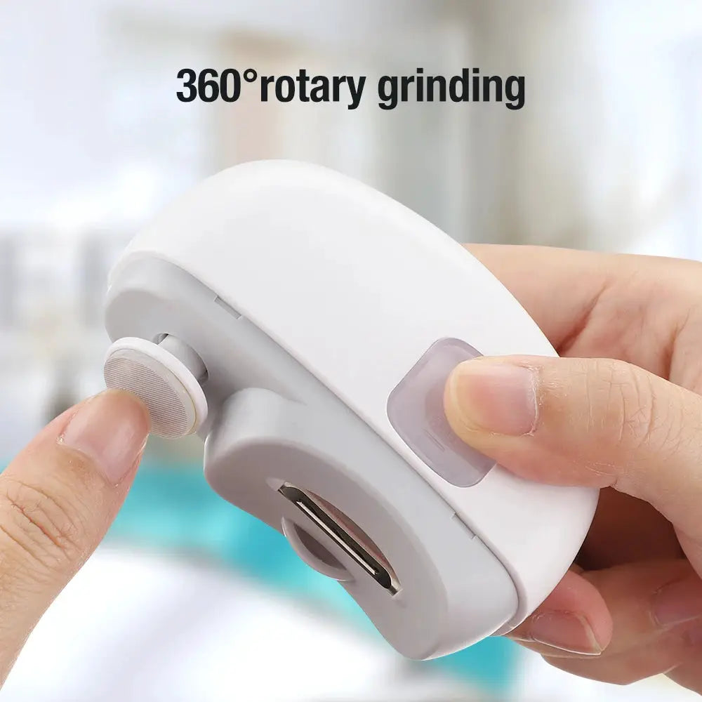 FamilyCare 2 In 1 Electric Nail Clippers For Baby And Family With 360 Degree Rotating Grinding Head For Smooth Manicure