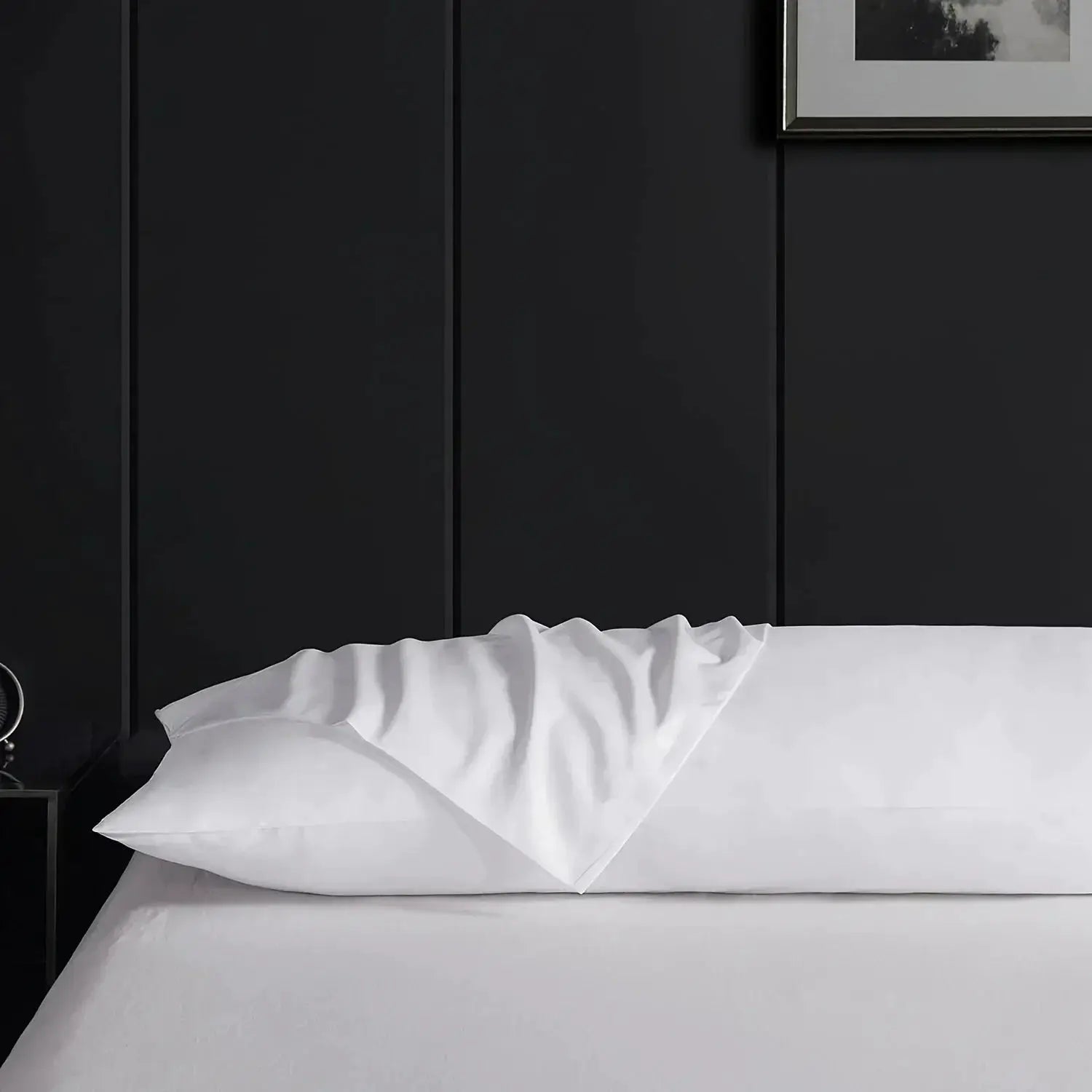 Body pillow cover, white double-brushed polyester, 20x54 in, pillowcase protector