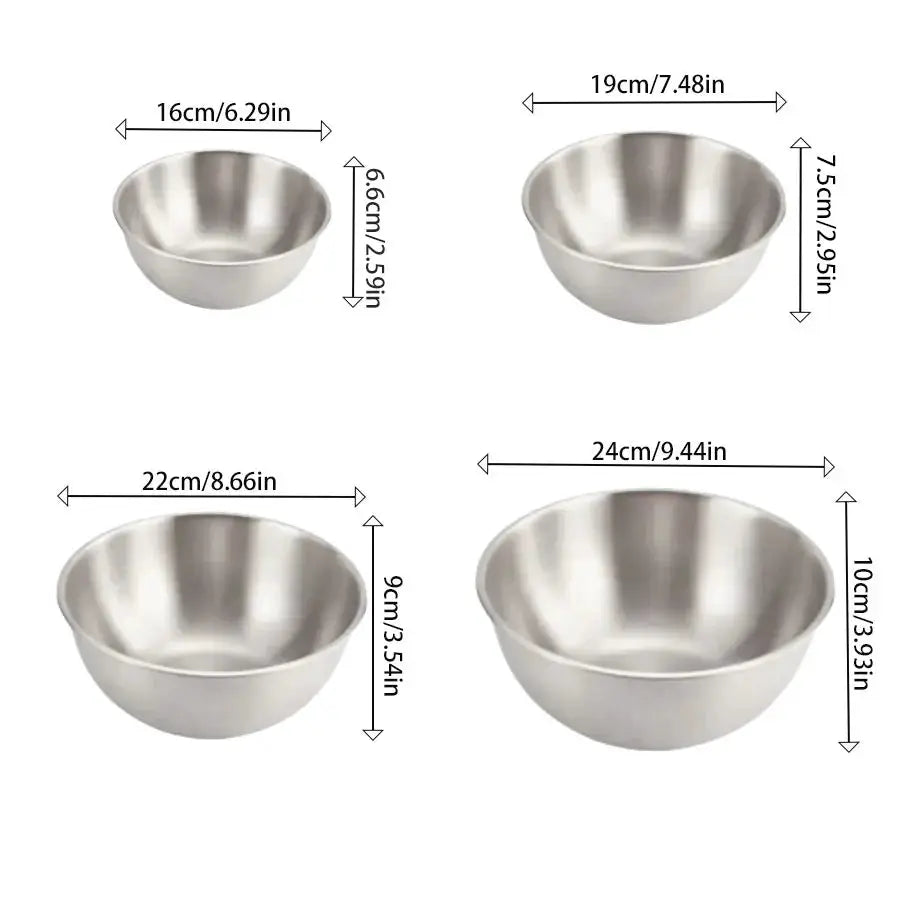 Stainless Steel Gold And Silver Salad Bowl For Rice Noodles Lamian Noodles And Salads Kitchen Tableware Food Container