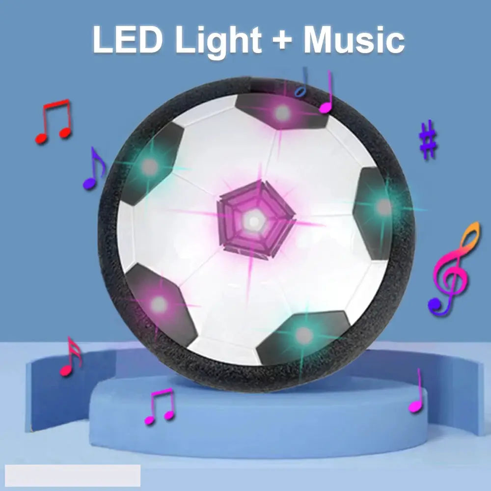Hover soccer ball for kids with LED lights and music, indoor/outdoor football toy