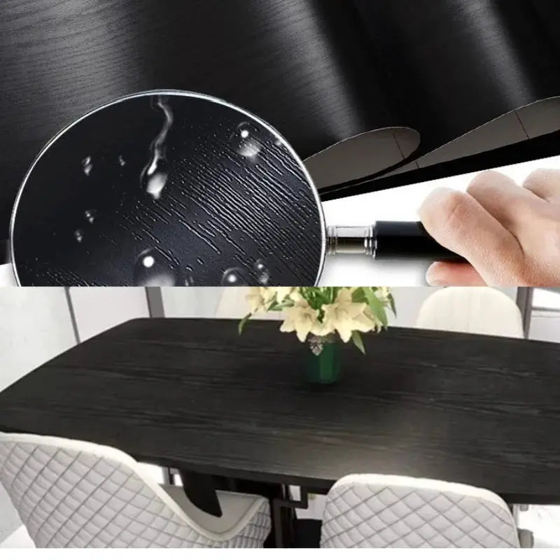 BlackWood Studio Pro Wallpaper Thickened Wood Grain PVC Self Adhesive For Cabinets Kitchens And Furniture