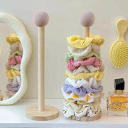 TimberNest Wooden Hair Band Holder Space Saving Vertical Storage Rack For Kids Accessories Organizer