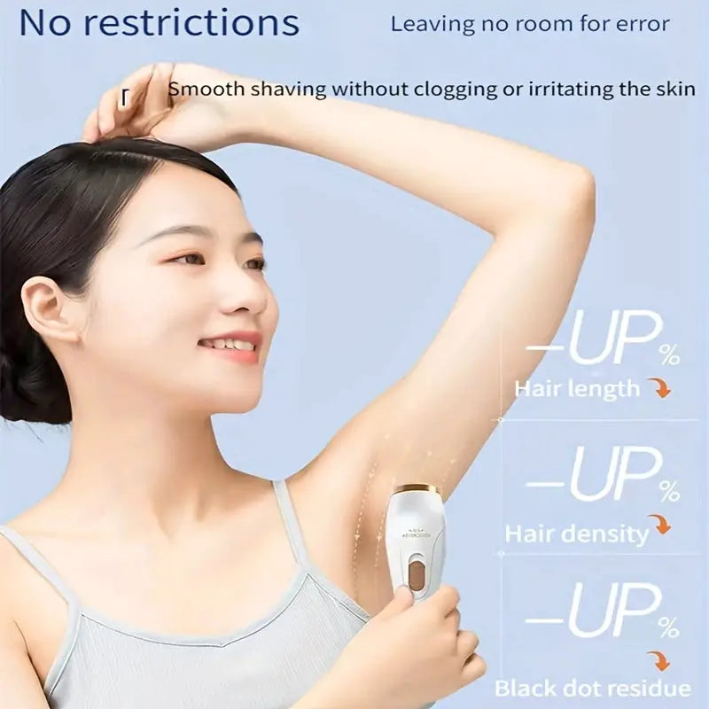 Simples Market electric women's hair trimmer, white waterproof body shaver for bikini, arm, leg, and face.