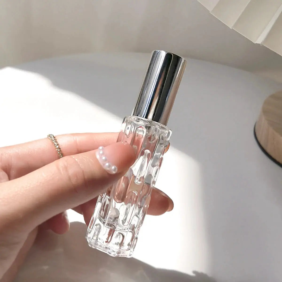 10ml Glass Perfume Spray Bottle With Aluminum Spray Head Refillable Portable Empty Bottle For Fragrances